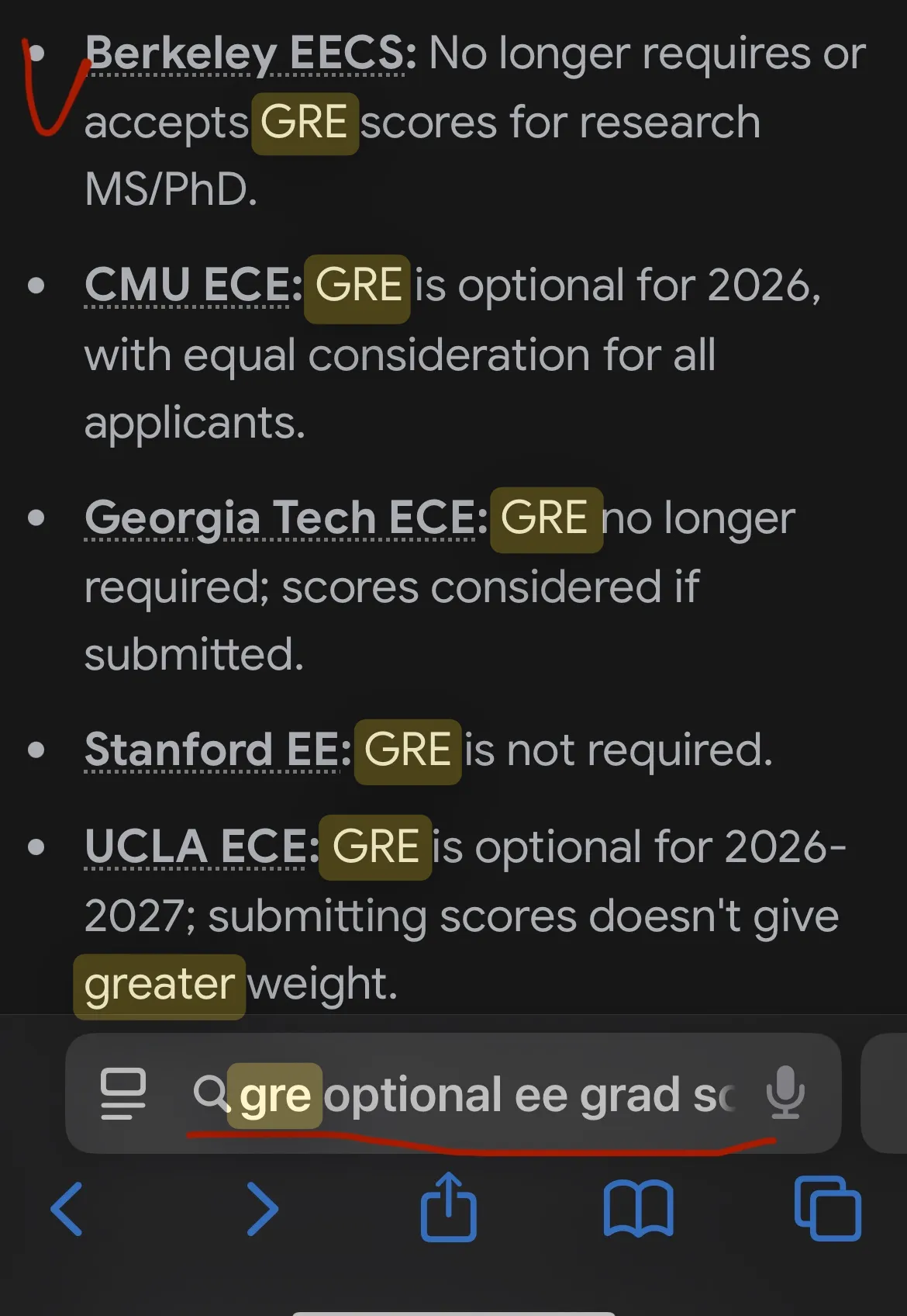 頂尖電機系 GRE 政策:Berkeley EECS 不再接受、CMU ECE 2026 optional、Georgia Tech ECE 不再要求、Stanford EE 不要求、UCLA ECE 2026–2027 optional 且繳交不加分